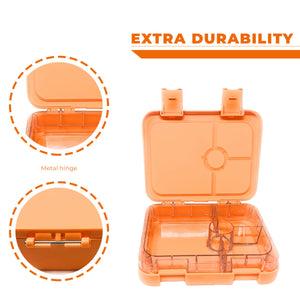 Zesty Orange Lunch Box with 4 Compartments